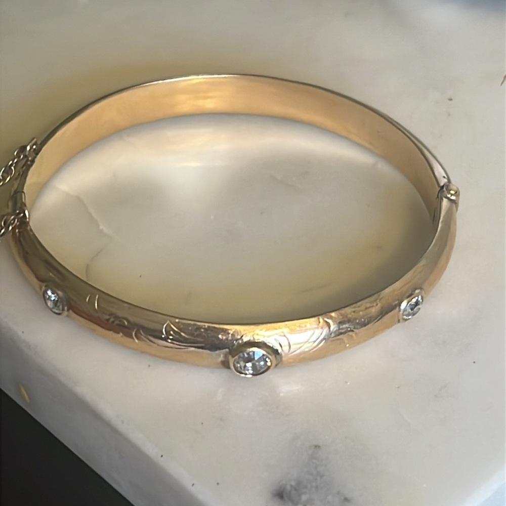 14 karat gold, and one carat diamond bracelet - Picture 13 of 17